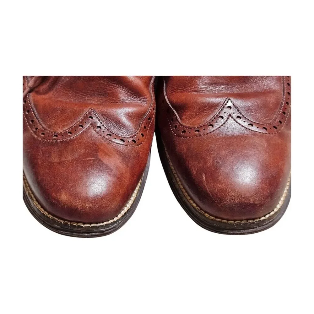 Cole Haan Grand OS Oxford Wingtip Leather Dress‎ Shoes Brown C26472 Men's 13